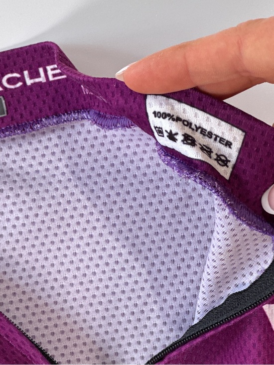 Panache Women Bike Cycling Jersey Purple Mesh 3 Pocket Full Zip Size M - Picture 9 of 12
